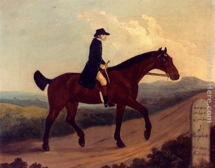 A Horseman On The Road To Bagshot painting - Francis Sartorius A Horseman On The Road To Bagshot art painting